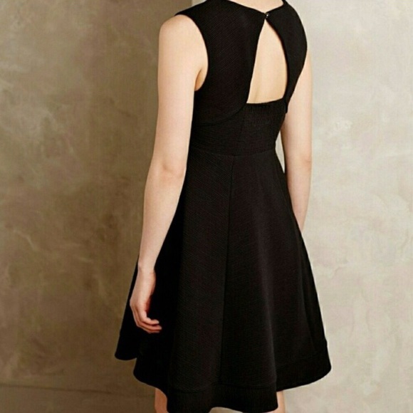 Anthropologie Maeve Black Keyhole Back Dress - Picture 2 of 4